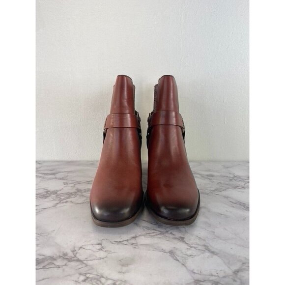 Sam Edelman Women's Dalma Red Ankle Boots Shoes SZ 7 Medium - Picture 2 of 9